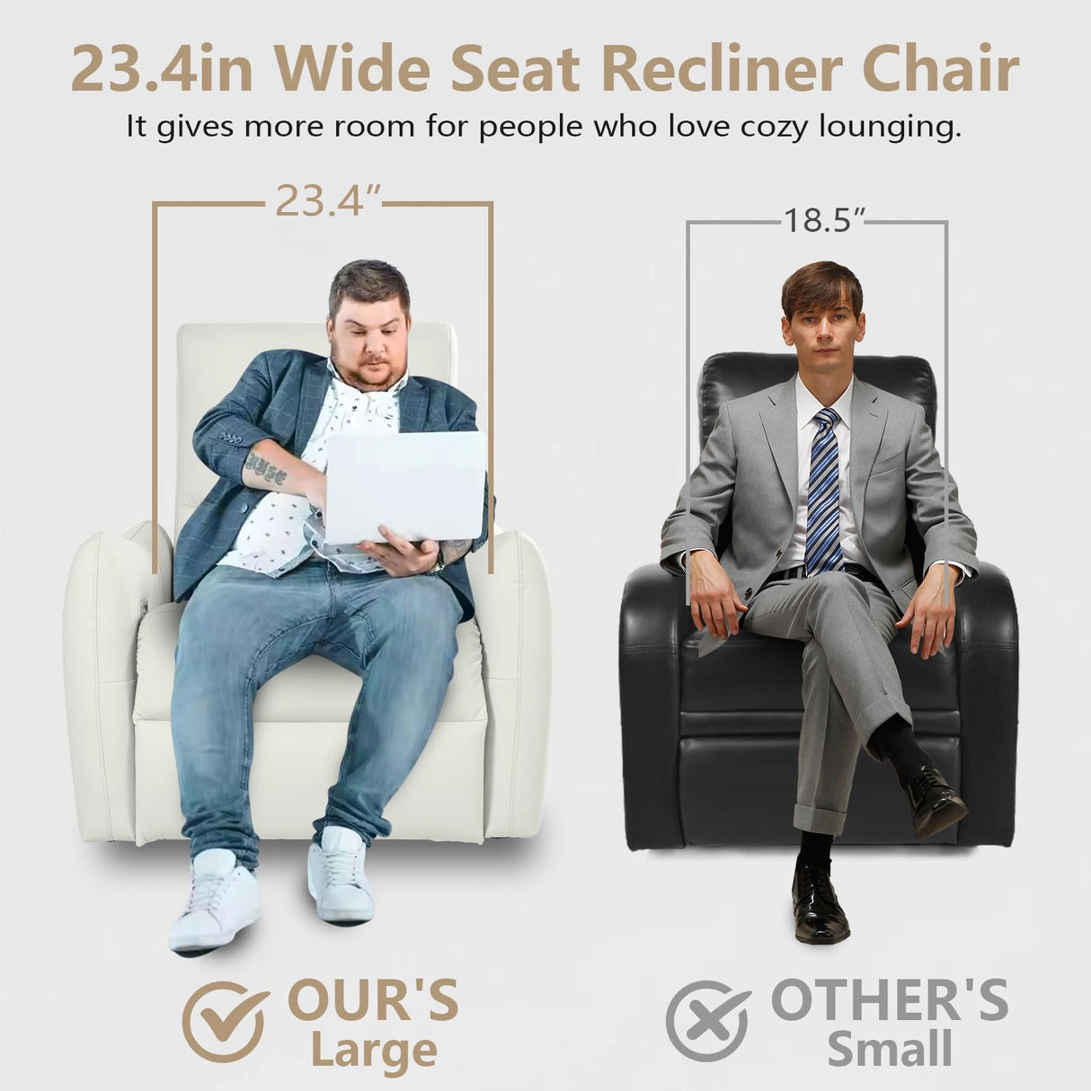 cinkehome Wall Hugger Power Recliners for Small Spaces, Electric Recliners with USB, Modern RV Recliner Chair for Living Room, Apartment cinkehome