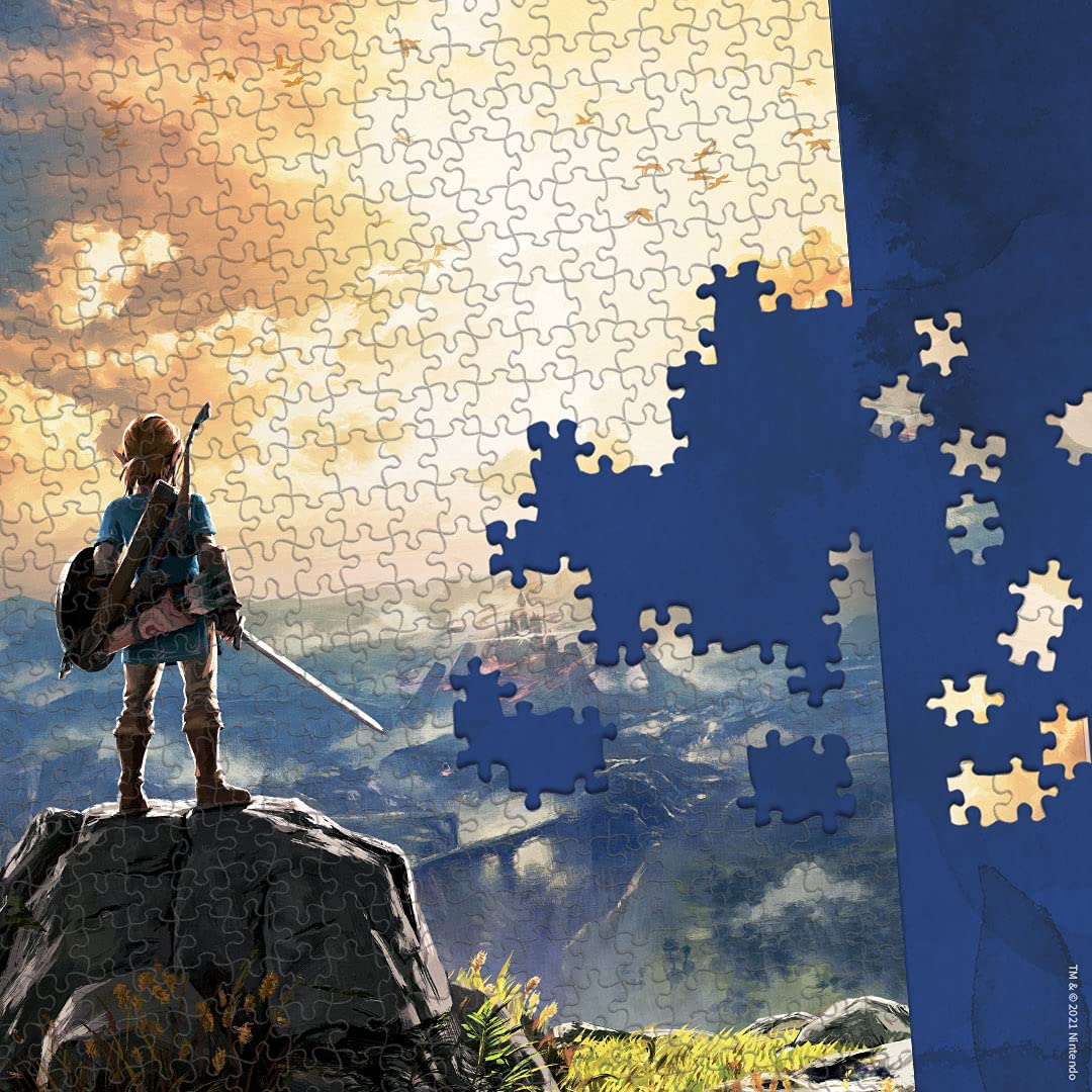 The Legend of Zelda "Breath of the Wild" 1000 Piece Jigsaw Puzzle Collectible Puzzle Featuring Link from The Legend of Zelda Video Game Officially Licensed Nintendo Merchandise USAOPOLY