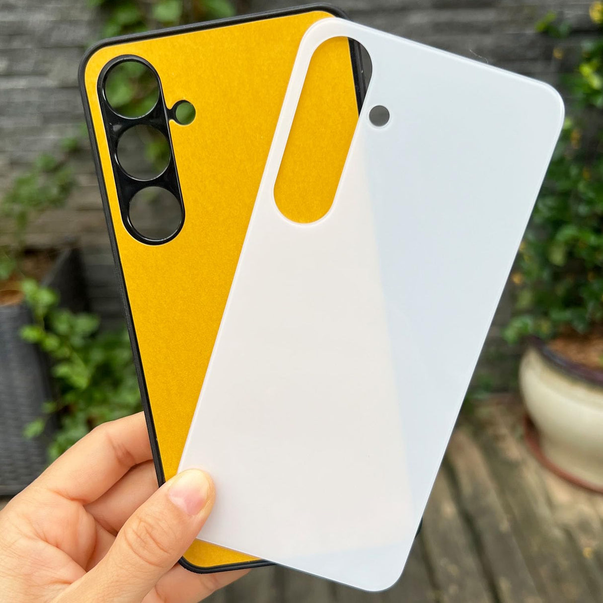 5PCS Sublimation Blanks Phone Case Bulk Covers Compatible with Samsung Galaxy S24 5G, Support Wireless Charging, Easy to Sublimate DIY, 2 in 1 2D Soft Rubber Case + Tempered Glass Inserts JUSTRY