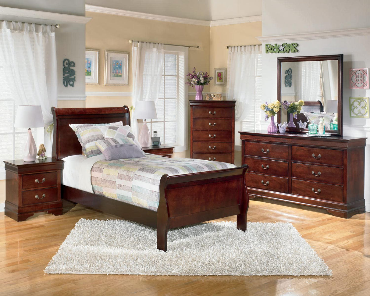 Signature Design by Ashley Alisdair Traditional 2 Drawer Nightstand, 23.75" Tall, Dark Brown Signature Design by Ashley