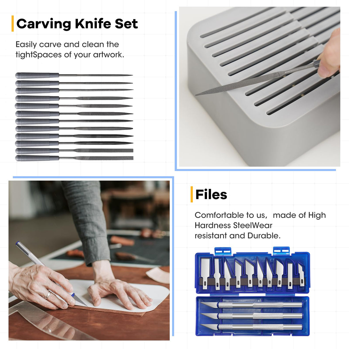 3D Printer Tools Kit, 58 PCS 3D Printer Accessories Kit Includes Deburring, Removal Tools, Cutters etc, RealPlus 3D Printing Tools for Remove, Smoothing, Finishing, Drilling, Deburring, Craving RealPlus