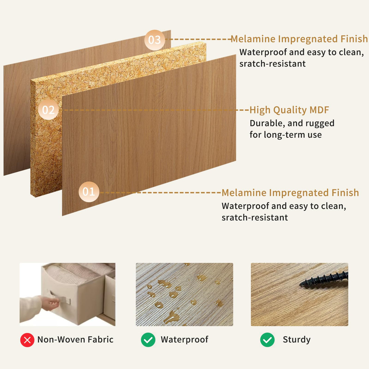 Sscaktu 9 Drawer Dresser for Bedroom with Deep Drawers, 63" Wide Wood Dresser, Large Floor Chest of Drawers, Modern Long TV Stand, Mid Century Storage Cabinet Side Table, Natural Sscaktu