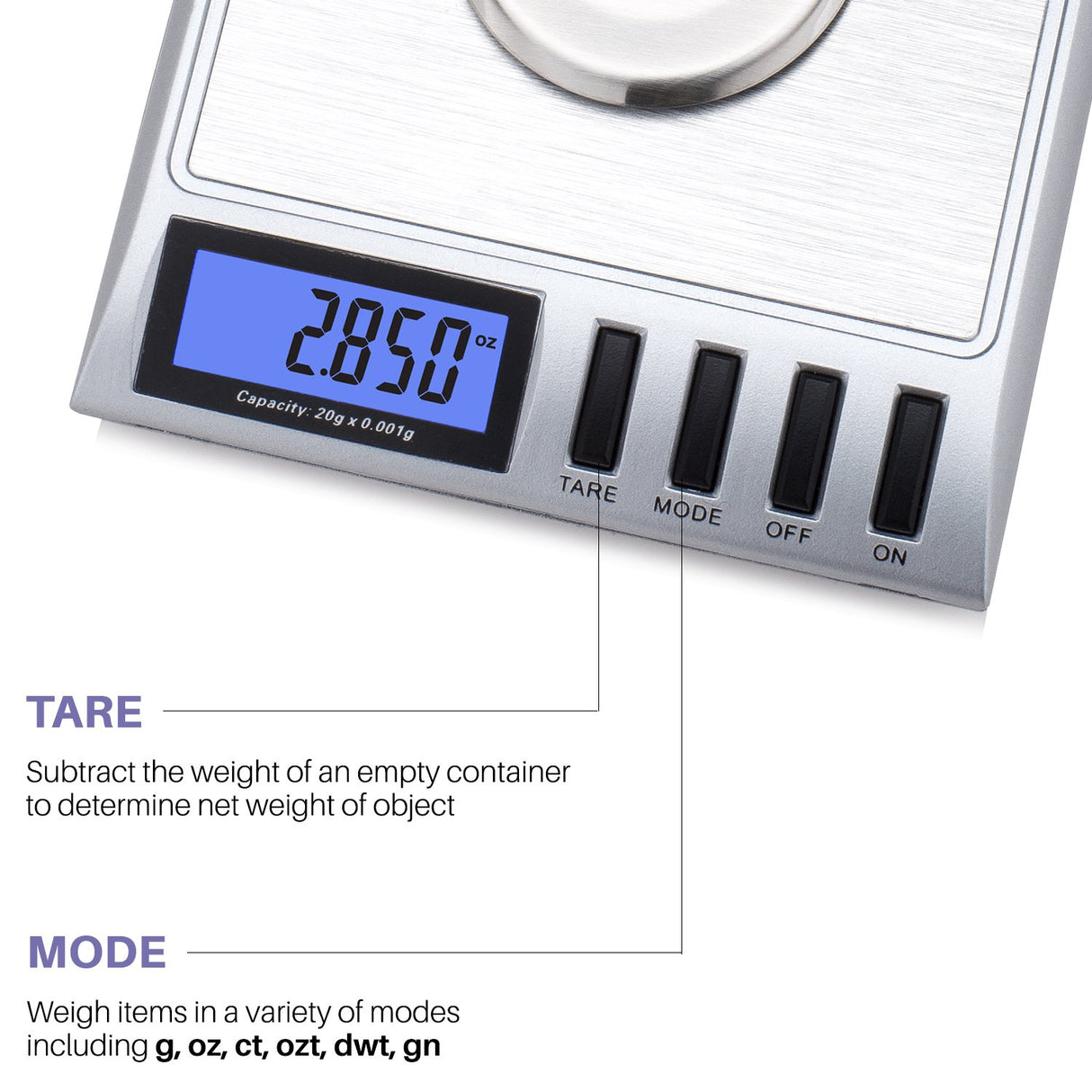 Smart Weigh GEM20-20g x 0.001 Grams, High Precision Digital Milligram Jewelry Scale, Reloading, Jewelry and Gems Scale, Calibration Weights and Tweezers Included Smart Weigh