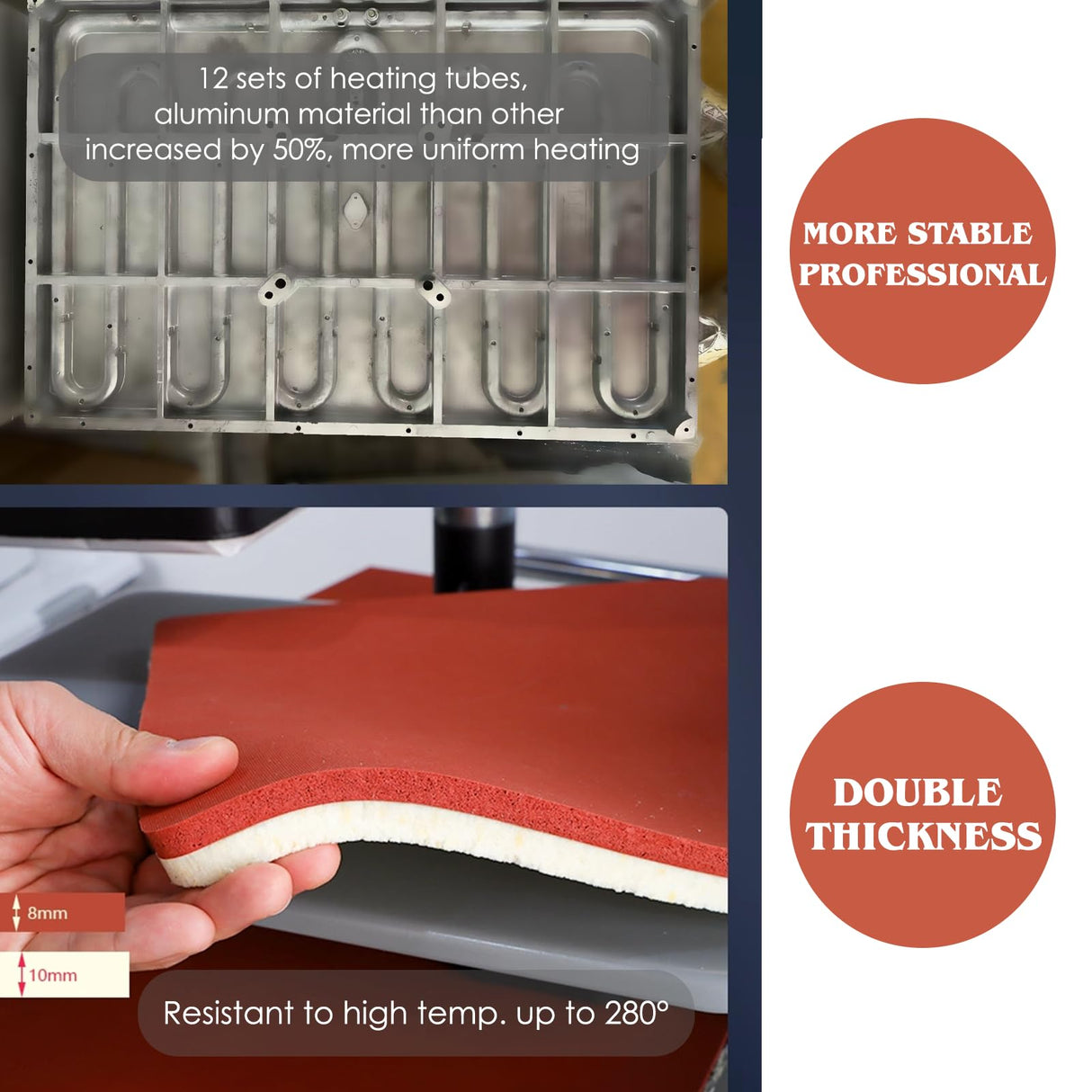 16x24 Inch Heat Press, 110V 2000W High Pressure Clamshell Heat Press Machine for T-Shirt, Professional Digital Control Heat Transfer Machine for Sublimation, Fast Heating and Sliding Base Design, Pink Anranni