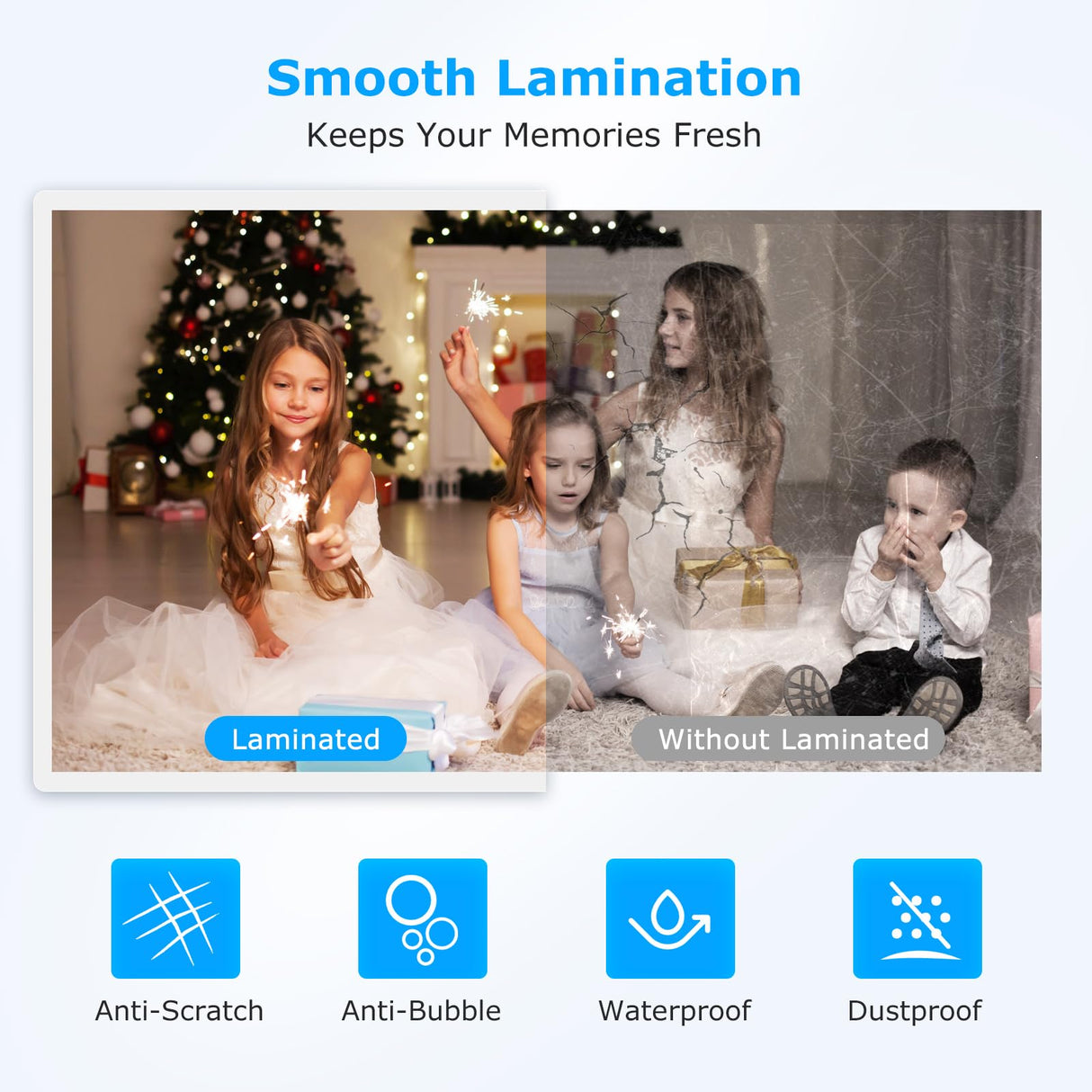 BONSEN A4 Laminator Machine, 9.33-Inch Thermal Laminator with Never Jam Technology, 100 Laminating Sheets, Laminates Photos Cards Documents, 4-in-1 Personal Laminators for Teachers Home Office School BONSEN