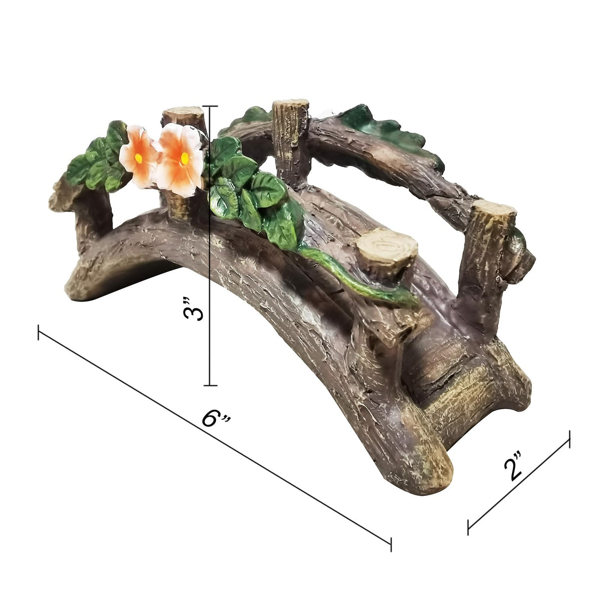 MUAMAX Fairy Garden Bridge Mini Bridge for Fairy Garden Flower Bridge Resin Arched Artificial Little Bridge Micro Landscape Garden Bridge for Dollhouse Ornaments Fairy Garden Accessories MUAMAX