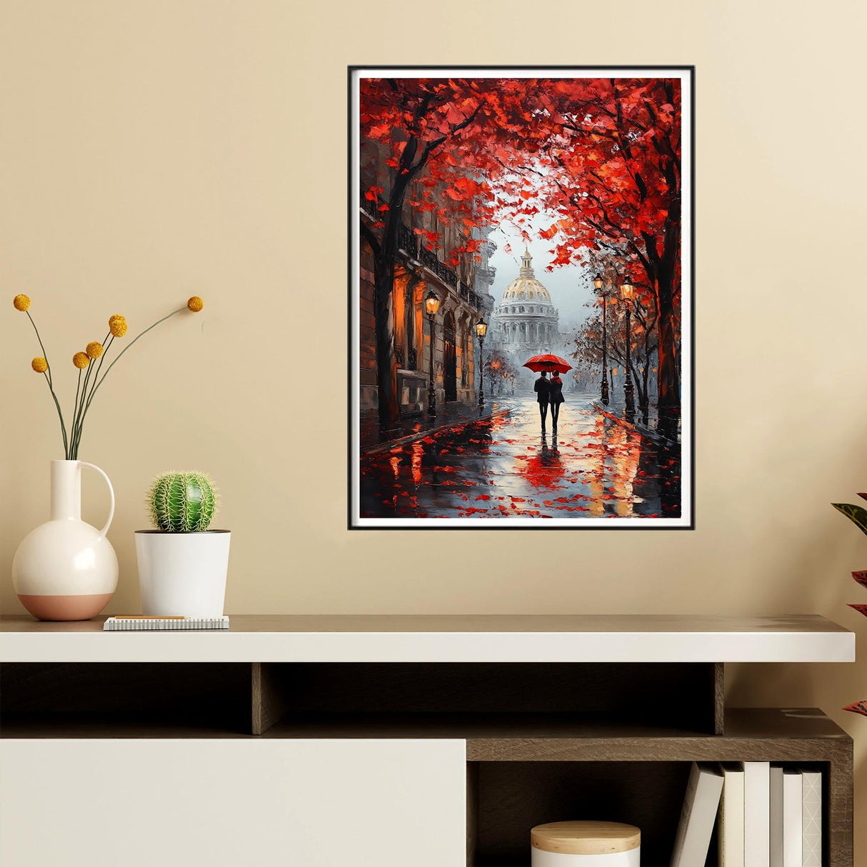 Reofrey DIY Diamond Art Kits for Adults Couple Street, Valentine's Day Full Drill Round Rhinestone Diamond Painting Kits for Adults, Cross Stitch Embroidery Canvas for Crafts Home Wall Decor 30x40cm Reofrey