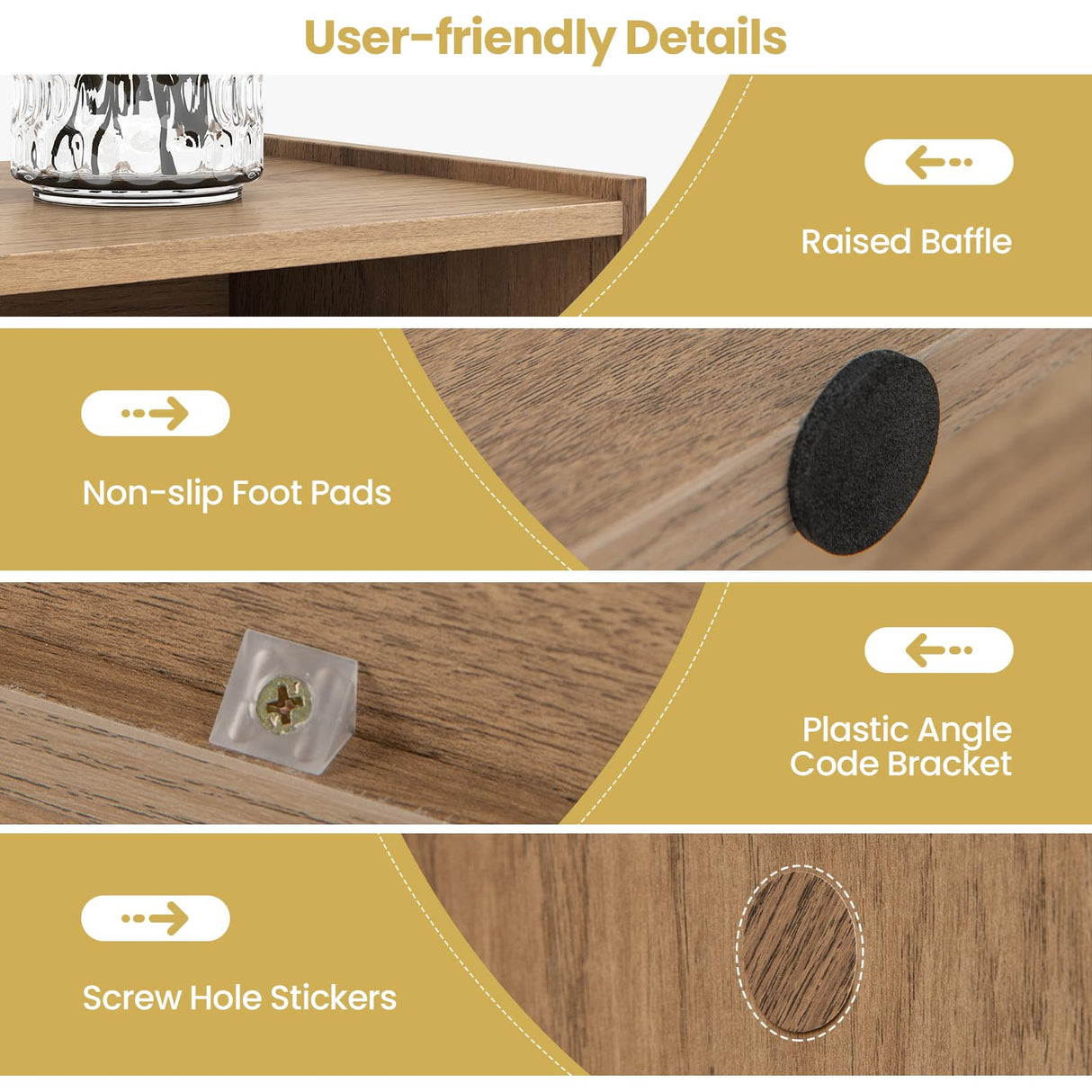 Tangkula Natural 8-Cube Wood Bookcase - Modern 3-Tier Open Storage Shelf for Stylish Organisation Tangkula