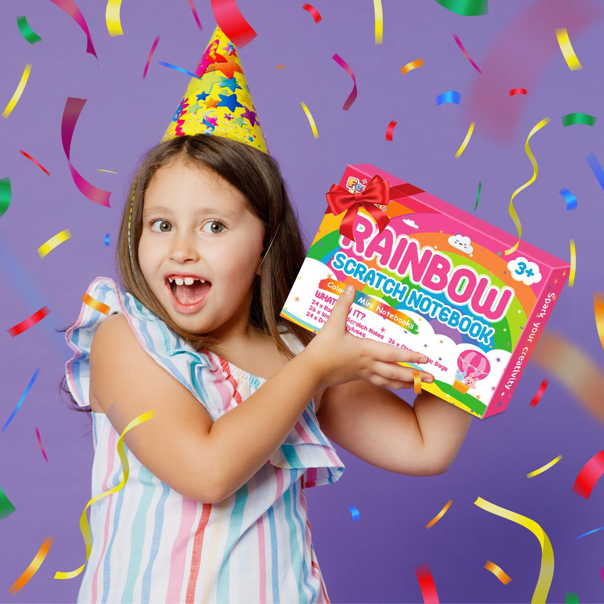 Scratch Art Party Favors for Kids: 24 Pack Rainbow Scratch Notebook Bulk Kids Craft School Supplies for Girls Boys 4-8 Years Old Kids Birthday Goodie Bags Christmas Gifts Classroom Prizes for Kids FEREDO KIDS