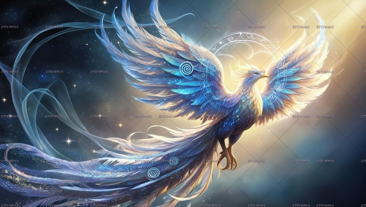 ETTUWNUI Diamond Painting Kits for Adults - A Mystical Phoenix Painting DIY 5D Full Drill Diamond Dots Paintings with Diamonds Gem Art and Crafts Home Decor 8"x12" ETTUWNUI