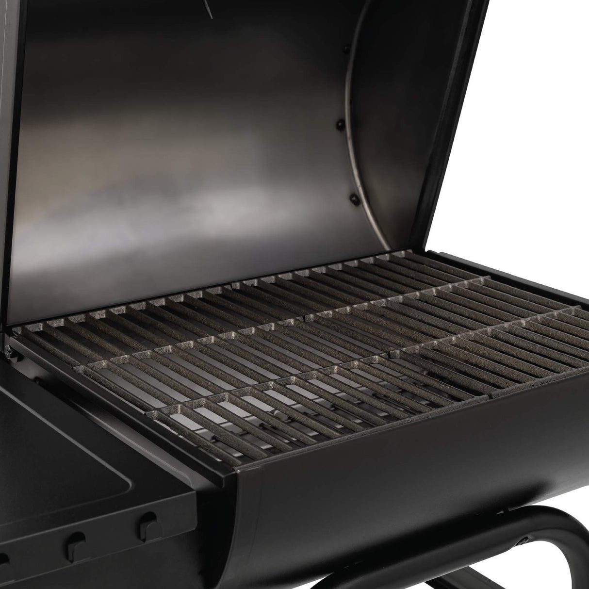 Char-Griller® King-Griller Gambler Charcoal Grill and Smoker with Damper Smoke Control, Cast Iron Grates, and Side Shelf, 315 Cooking Square Inches in Black, Model E1416 Char-Griller