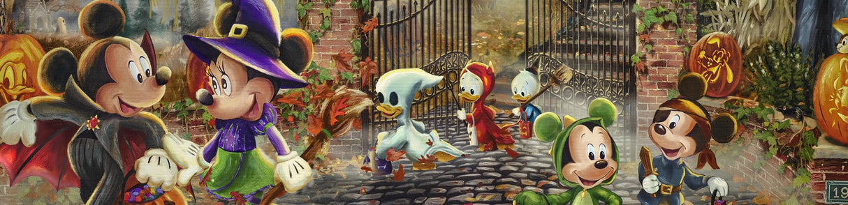 Ceaco - Thomas Kinkade - Disney - Mickey and Minnie Halloween Fun - 1000 Piece Jigsaw Puzzle Ceaco