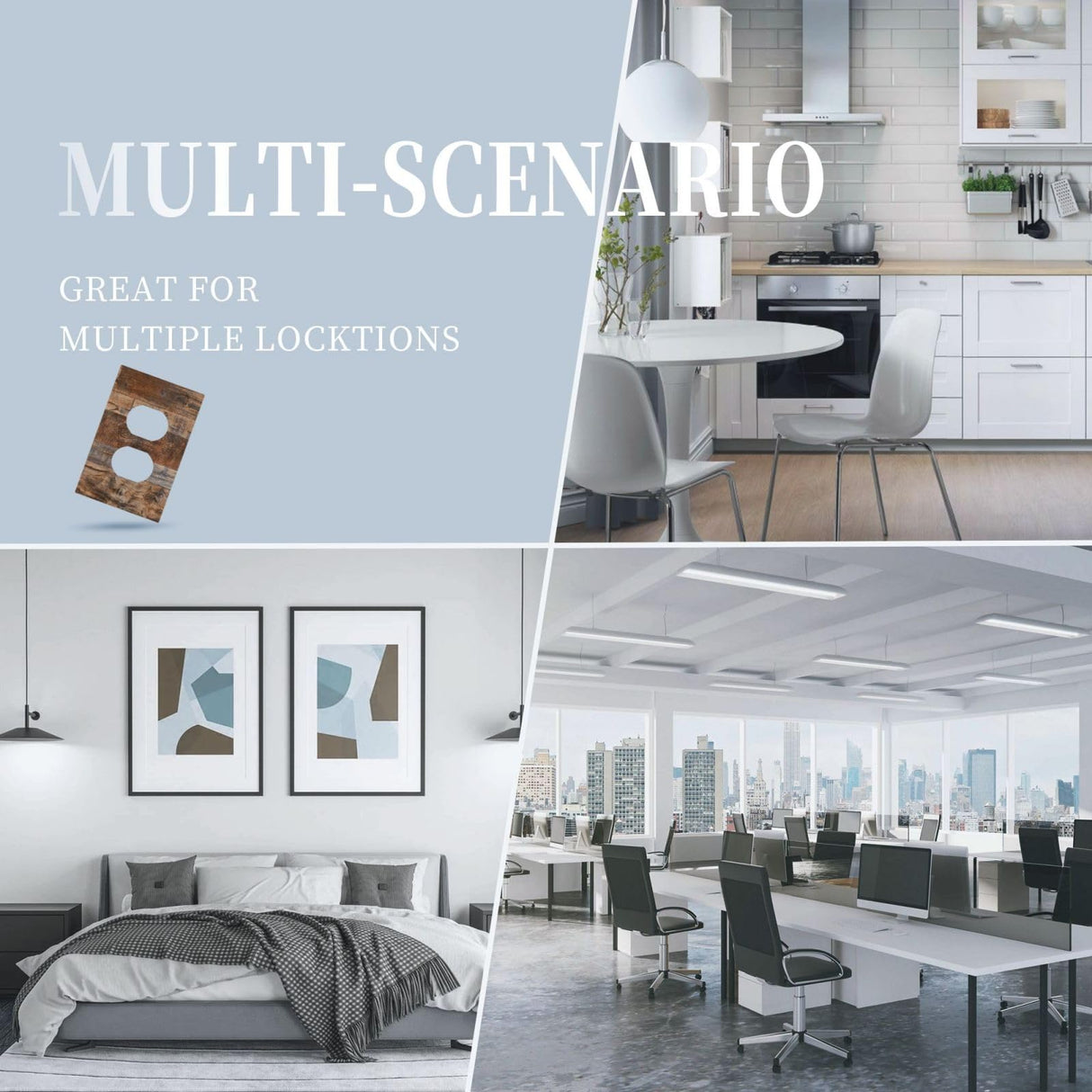 Brown Wood Outlet Cover 1 Gang Rustic Farmhouse Light Switch Cover Single Duplex Wall Plate Covers Switchplate Covers Electrical Faceplate For Country Bedroom Decor(2 PACK) Muzumu