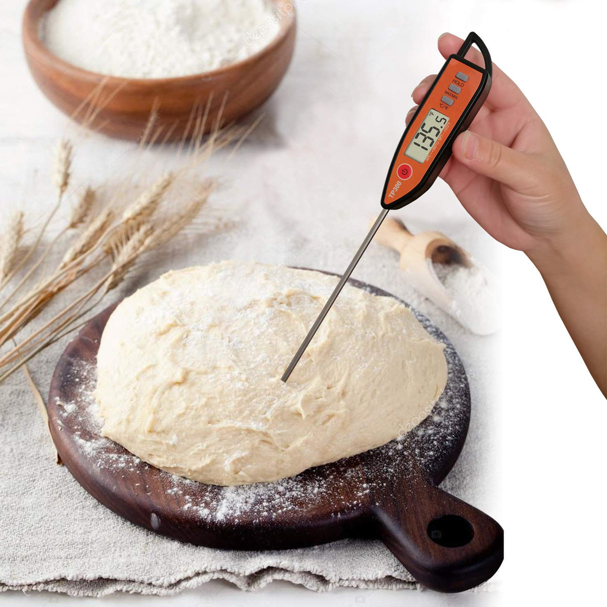 Digital Meat & Milk Thermometer - Instant Read Probe for Cooking, BBQ, Grill, Deep Fry, Roast & Baking NANGOALA