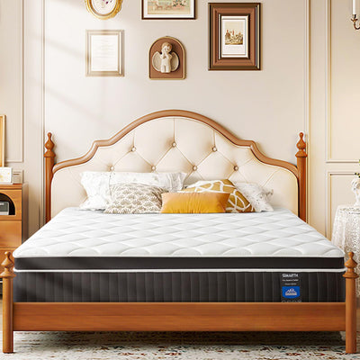 SIMARTH 12 Inch Queen Size Mattress in a Box, Strengthen Gel Memory Foam Hybrid Queen Mattresses with Motion Isolation & Pressure Relief, Strong Edge Support, Medium Firm
