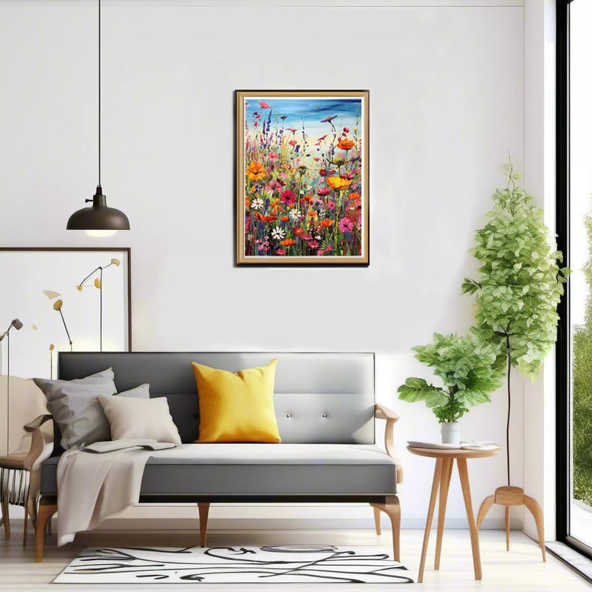 HITIRECOVI Wild Flowers Paint by Numbers Kits for Adults,Flower Paint by Numbers Kits,Adult Paint by Number Kits on Canvas Flowers,Home Wall Decor(16x20in) HITIRECOVI