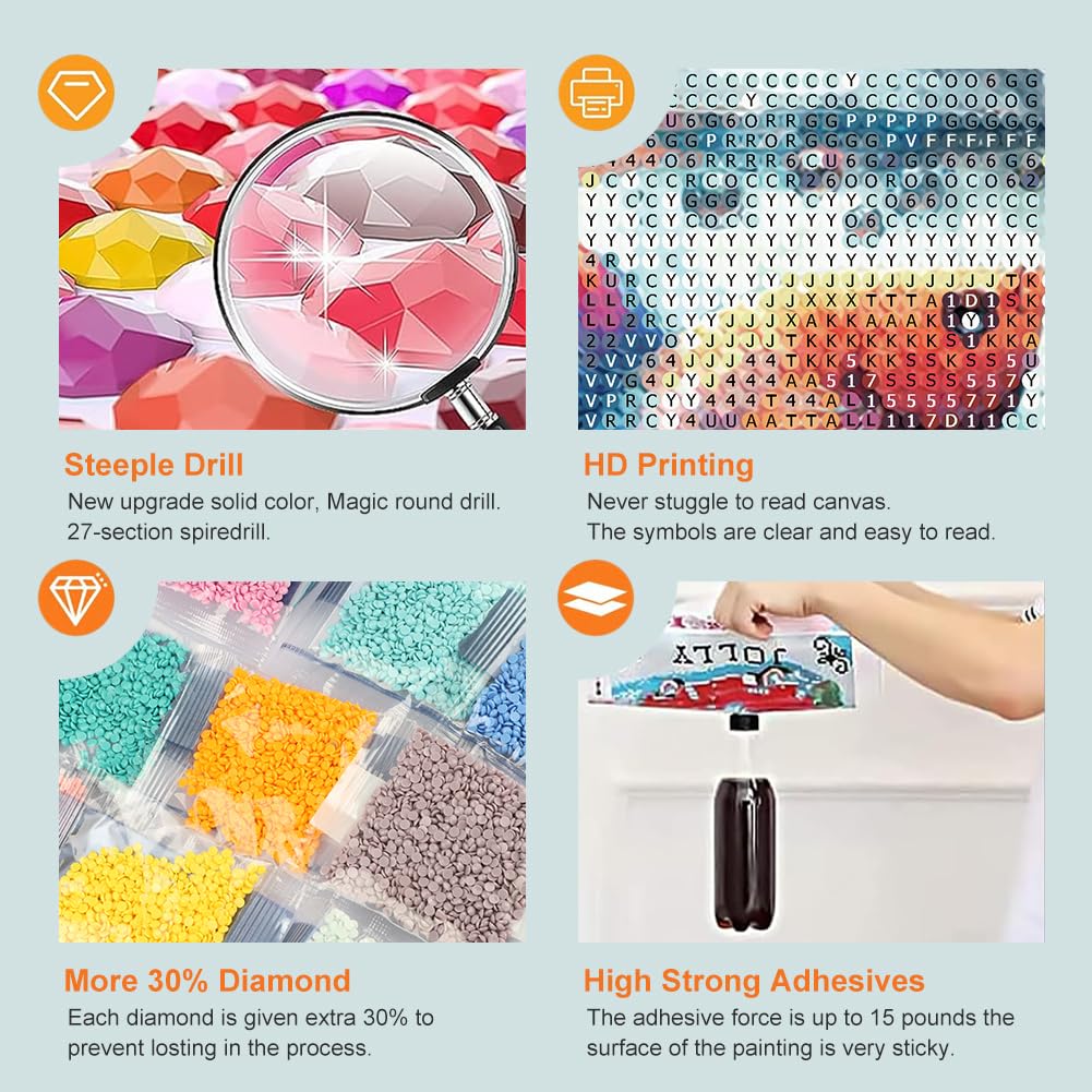 Acudotr Goldfish Diamond Painting Kits for Adults, 5D DIY Diamond Art Kits for Beginners, Full Drill Diamond Painting Kits for Home Wall Decor, 12x12 Inch Acudotr