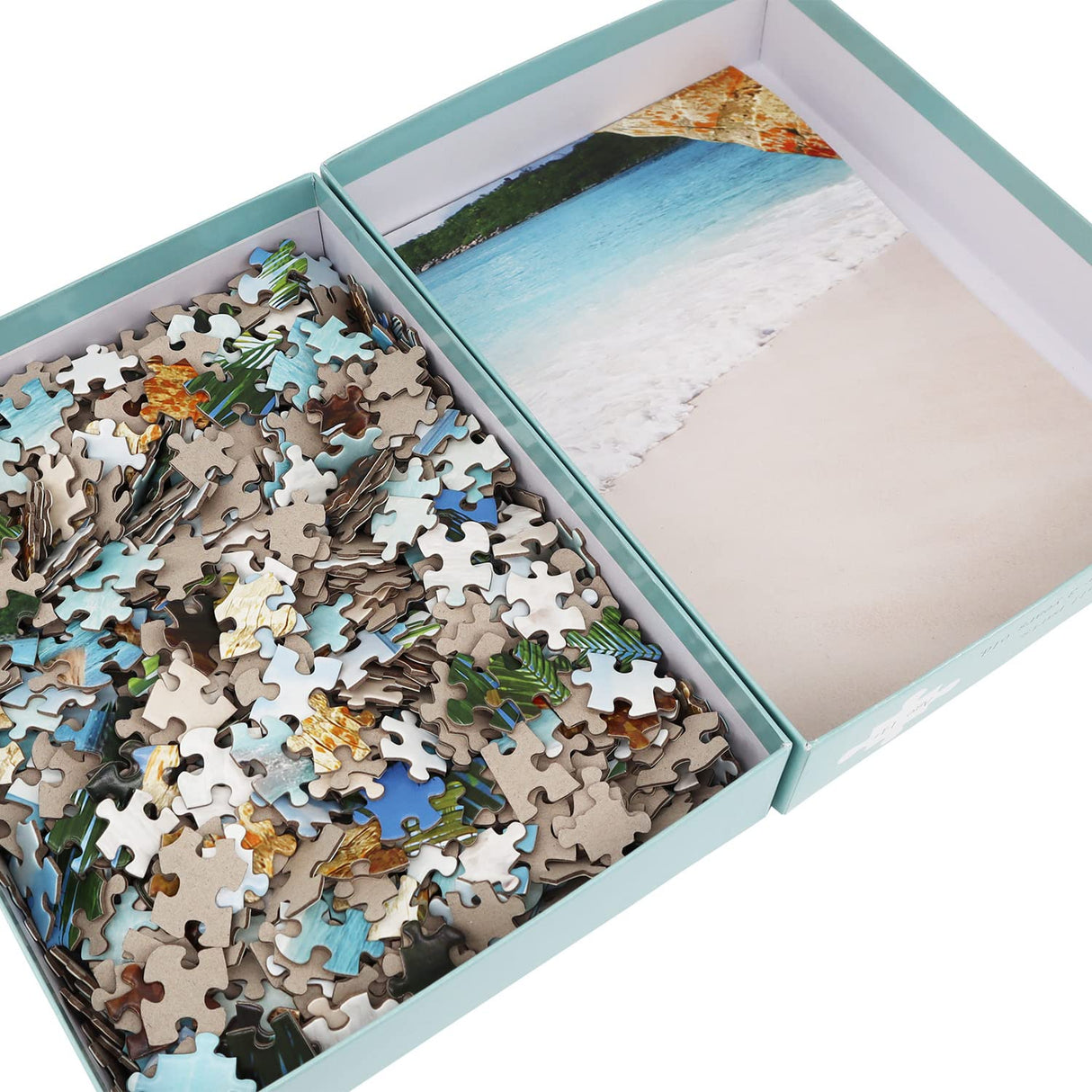 BEDUKE Jigsaw Puzzles 1000 Piece - Every Piece is Unique - for Adults Sturdy Thick Cardboard Puzzle Coastal Beach Precise Interlocking Family Game Age 14+ BEDUKE