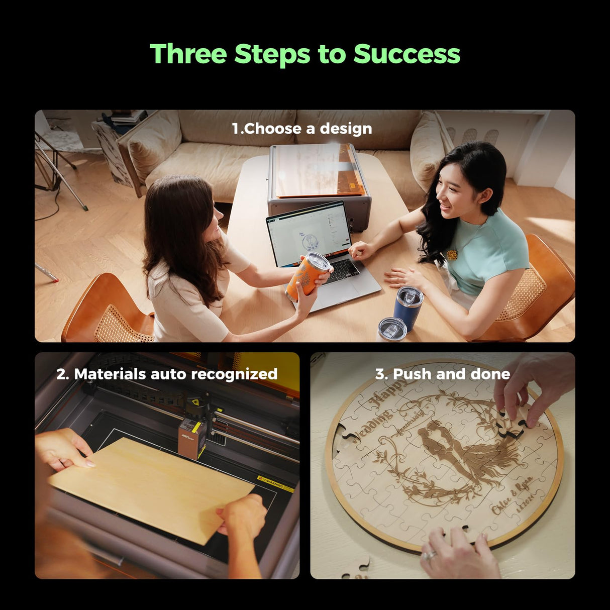 Creality Falcon A1 10W Laser Engraver, 80W Powerful Output, Fully Enclosed, 600mm/s Speed, HD Camera Auto Positioning, Pre-Assembled&Smart Material Recognition, Ideal for Wood & Metal, Class 1 Safety Creality