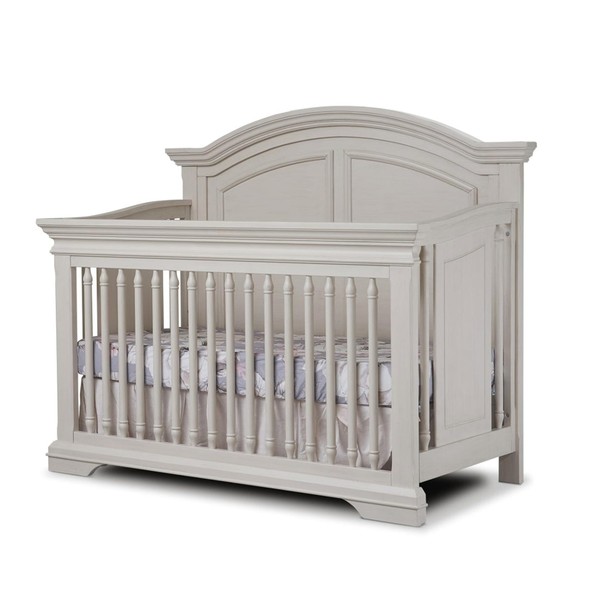 Sorelle Furniture High Arch Portofino Crib, Classic 4-in-1 Convertible Crib, Crib Made of Wood, Wooden Baby Bed, Toddler Bed, Child’s Daybed and Full-Size Bed, Nursery Furniture-Brushed Ivory Sorelle