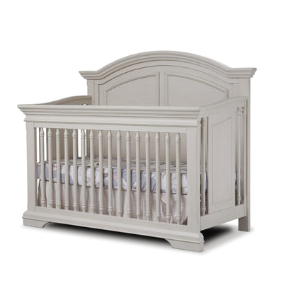Sorelle Furniture High Arch Portofino Crib, Classic 4-in-1 Convertible Crib, Crib Made of Wood, Wooden Baby Bed, Toddler Bed, Child’s Daybed and Full-Size Bed, Nursery Furniture-Brushed Ivory