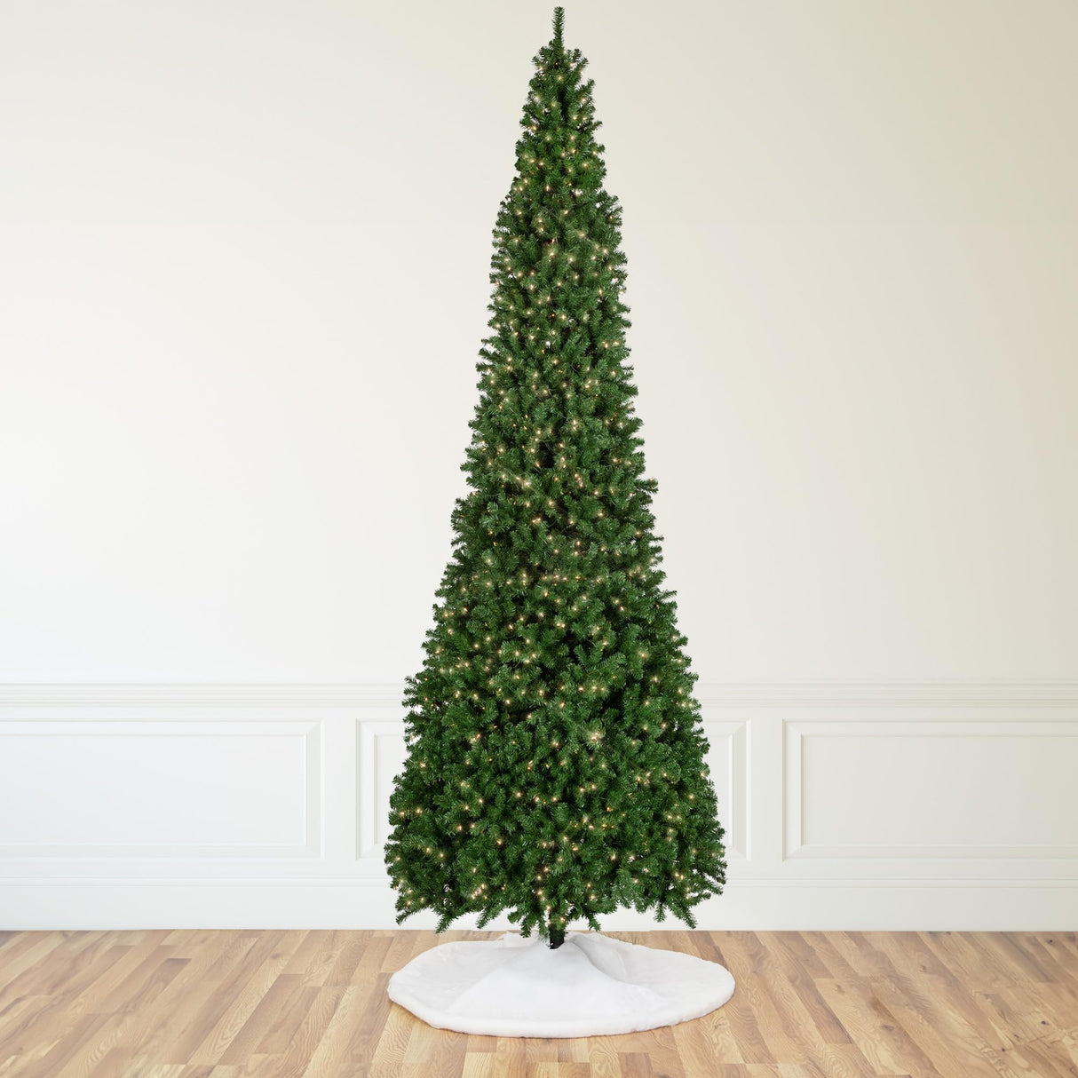 Northlight 16' Pre-Lit Pendleton Spruce Slim Artificial Christmas Tree, Clear Lights Northlight