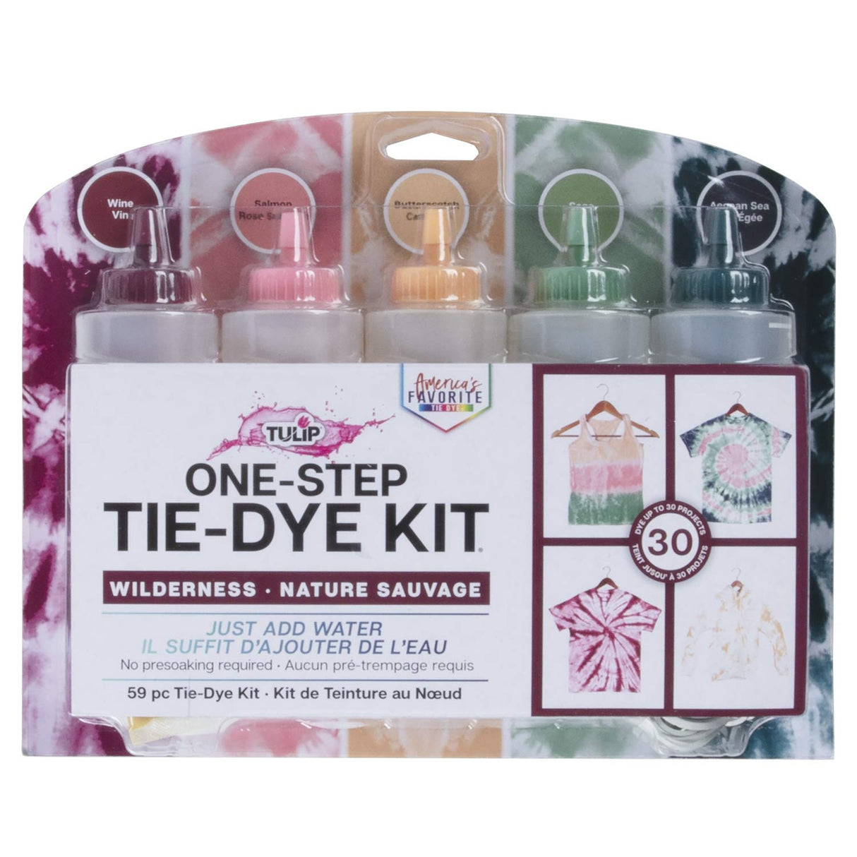 5 Color Tie Dye, Wilderness Tulip One-Step Tie-Dye Kit