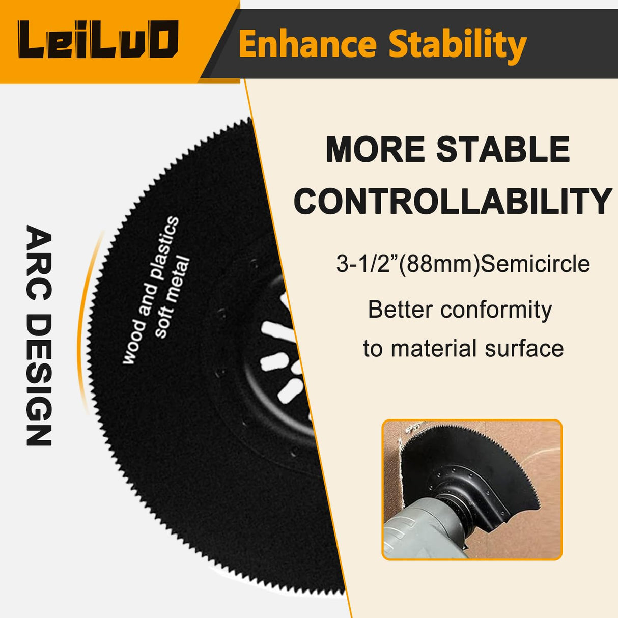 LEILUO 116 Pcs Multitool Blade Kits Cutting and Sandpaper Oscillating Tool Accessories Universal Oscillating Saw Blades with Storage Bag Compatible with DeWalt Makita Dremel and More LEILUO