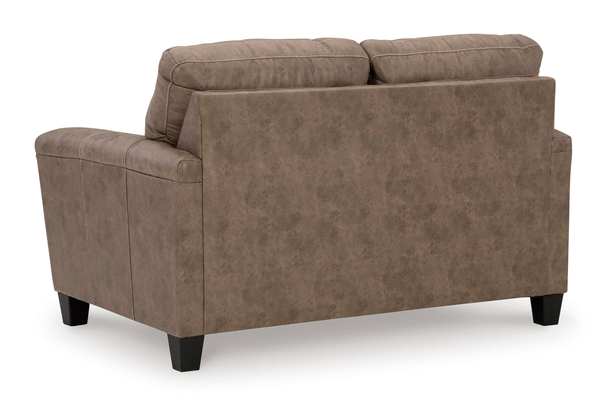 Signature Design by Ashley Navi Modern Loveseat with Removable Cushions, Dark Brown Signature Design by Ashley