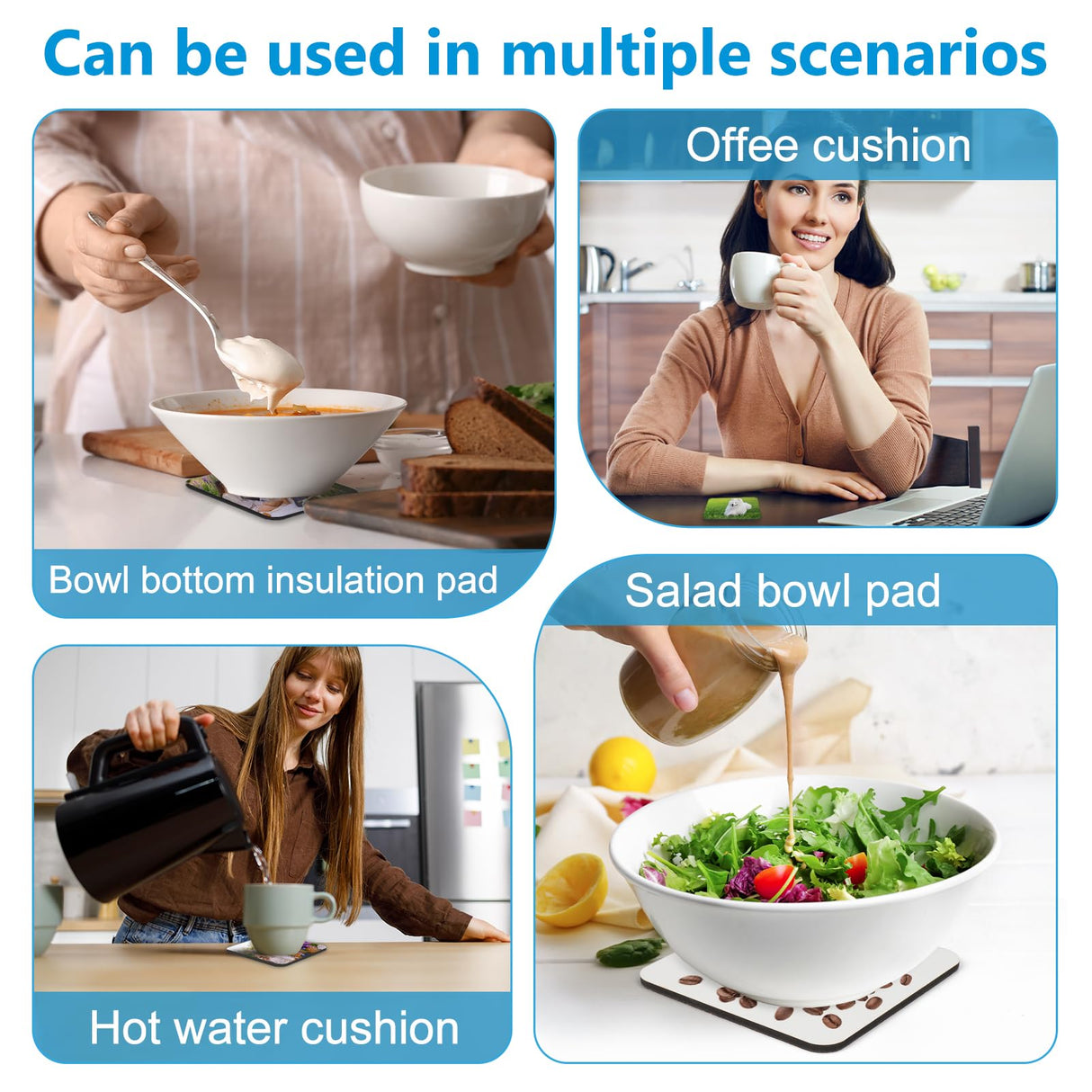 24 PCS Sublimation Coasters Blanks MDF Cork Back Heat Transfer Coasters Wood Hardboard Coasters Blank Sublimation Square Crafts Coaster Blanks Bulk for Christmas Valentine's Day, 3.93 x 3.93 inch Guiqulai