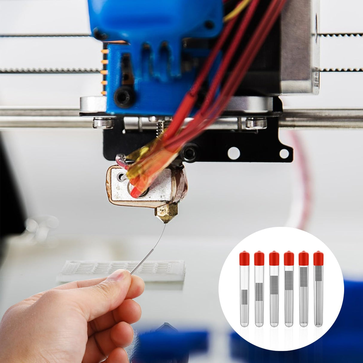 60 Pieces 3D Printer Nozzle Cleaning Kit,Stainless Steel Nozzle Cleaning Needles 3D Printer Tool Kit 3D Printer Nozzle Cleaner 3D Printer Accessories (Diameter 0.15/0.2/0.25/0.3/0.35/0.4mm) Mozeat Lens