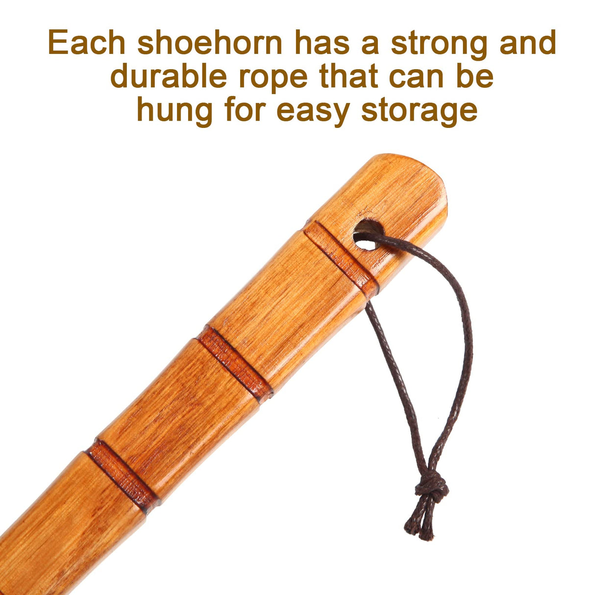 Premium Wooden Shoe Horn, 1 PCS Shoehorns Durable, 13" Long Handle Shoe horns, Lazy Shoe Helper Spoons for Seniors, Kids, Pregnancy, Men, Women WLMALL