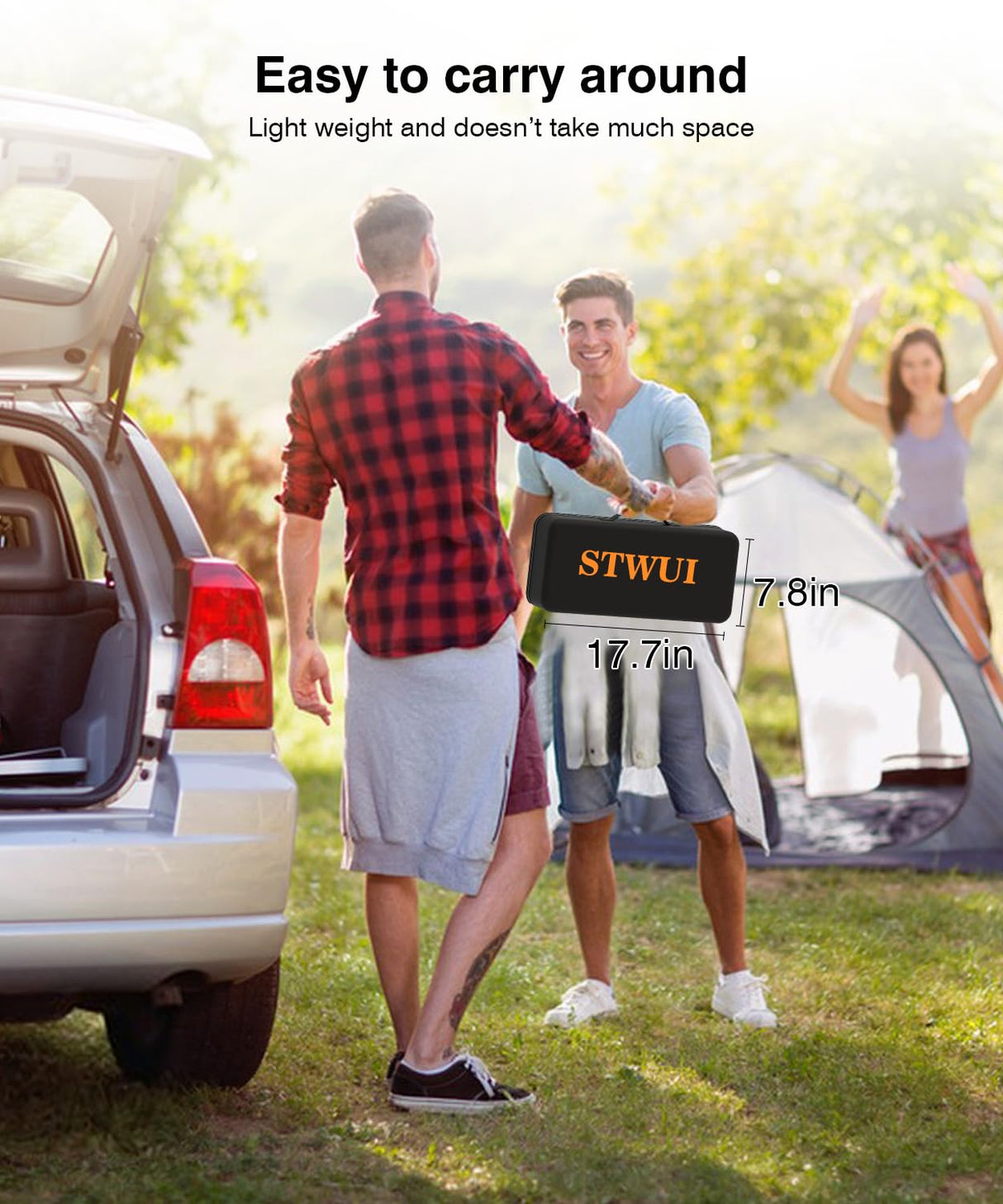 Outdoor-Projector-Screen-with-Stand - 120 inch Portable Projector Screen Indoor Outdoor Projector Screen 16:9 4K HD Lightweight Movie Screen with Carry Bag for Backyard Movie Night STWUI