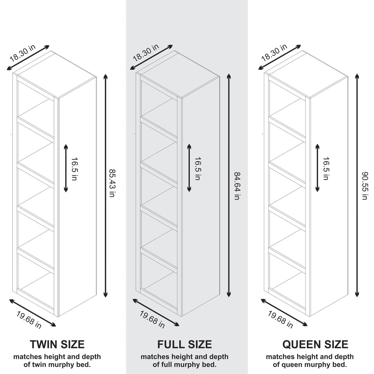 Oakland Living Dark Grey 85-in Tall Wooden Bookcase Shelf Oakland Living