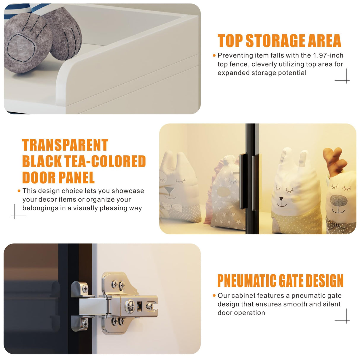 Storage Cabinet with Doors Adjustable Shelves - 65" White Tall Kitchen Pantry Organizer with Metal Handle/LED Lights/Human Sensor - 5 Tier Display Bookcase for Bedroom Living Room Office Dystler