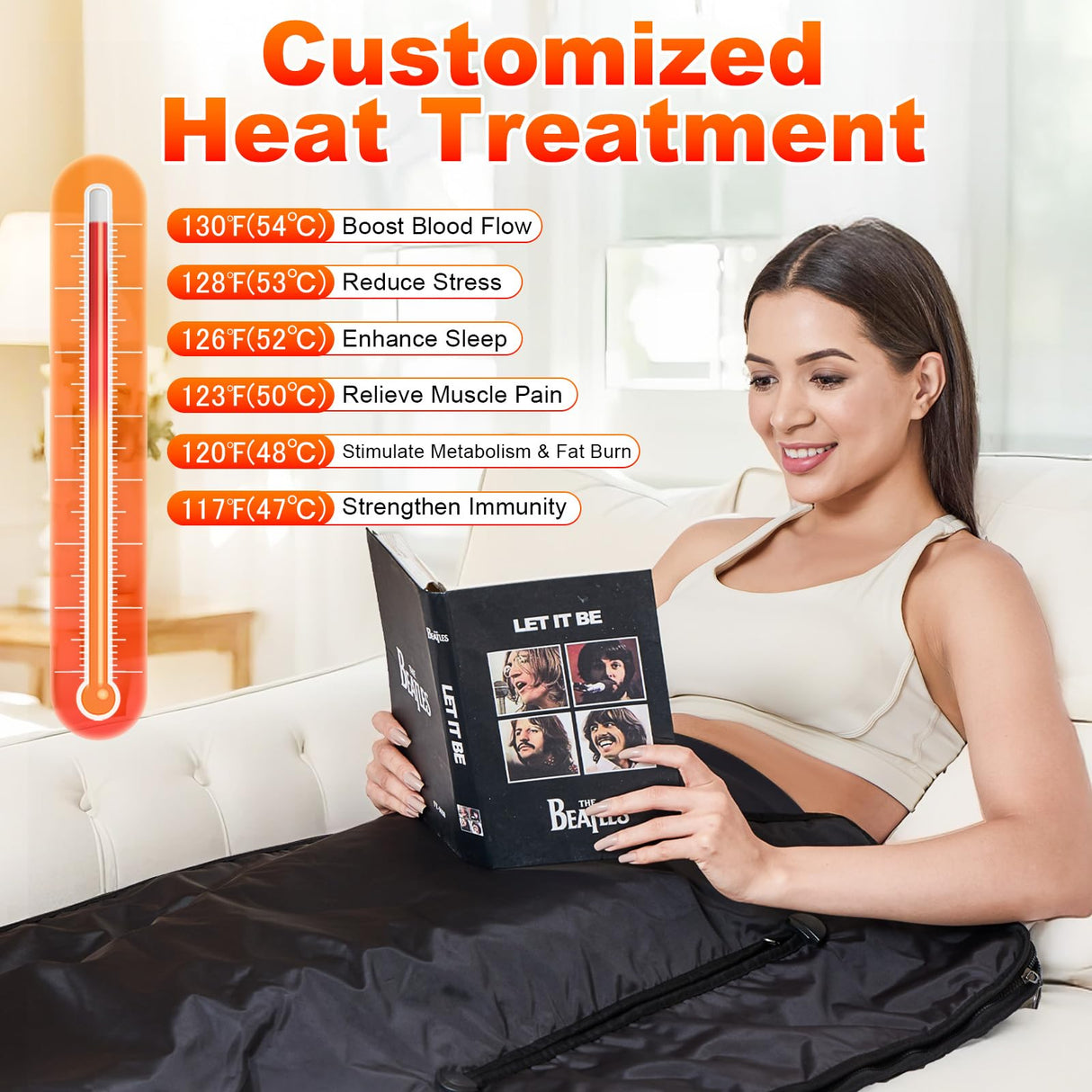 yamxun Far Infrared Sauna Blanket: Portable Sauna Blanket for Home Therapy-Infrared Blanket Sauna with 95–167 °F Temp Range yamxun