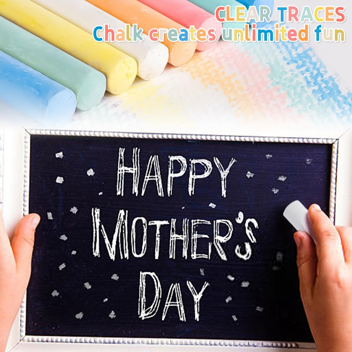 MAQIHAN 16PCS Sidewalk Chalk - Chalk Bulk, 6 Colors,Indoor and Outdoor, Washable is suitable for drawing writing on sidewalk, street, walls, playground, blackboard, classroom, school MAQIHAN