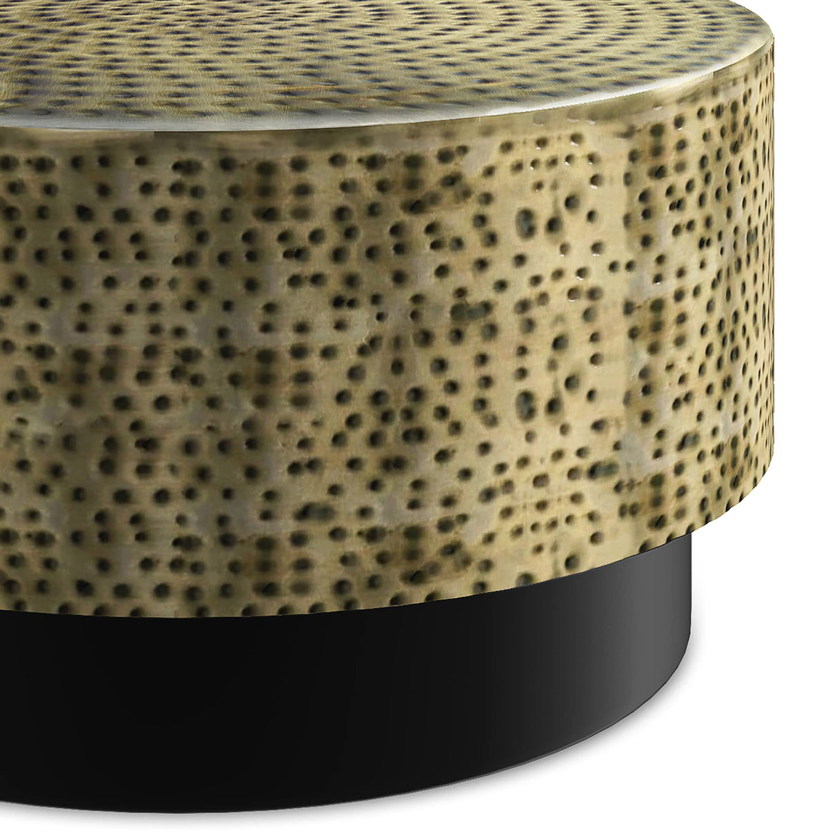 SIMPLIHOME Montrose Modern Industrial 30 Inch Wide Metal Coffee Table in Antique Gold/Black, Fully Assembled, for The Living Room and Family Room SIMPLIHOME