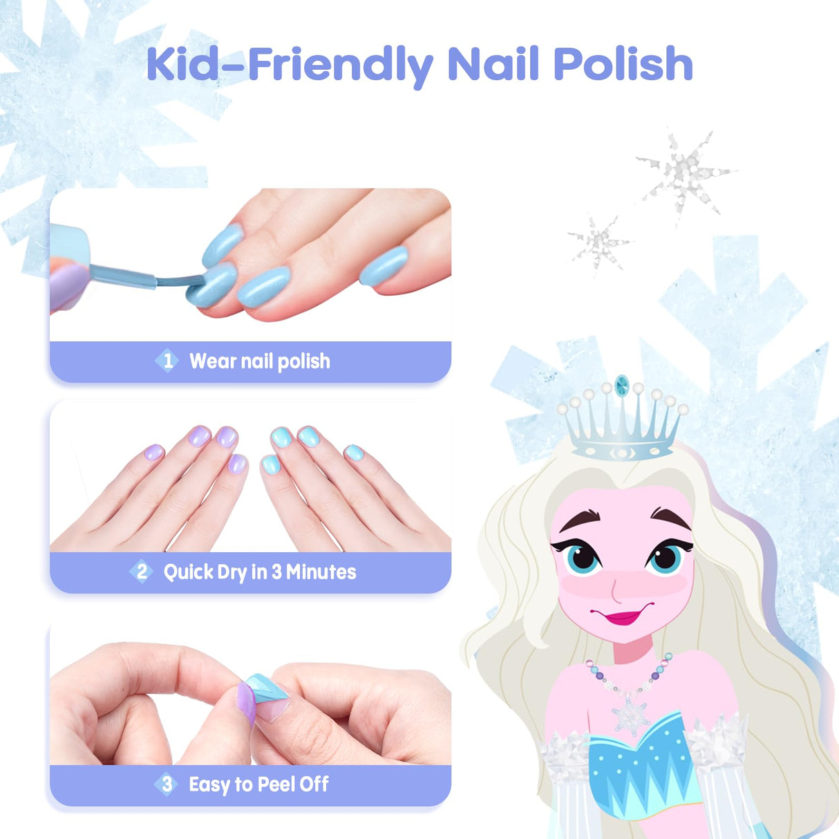 Tomons Kids Nail Polish Set for Girls, Non Toxic Nail Polish Art Kit for Kids Ages 7-12, Toys Gifts for 8 9 10 11 12 Girl, Bracelets, Glitter, Sequins, Stickers - 8 Colors Tomons