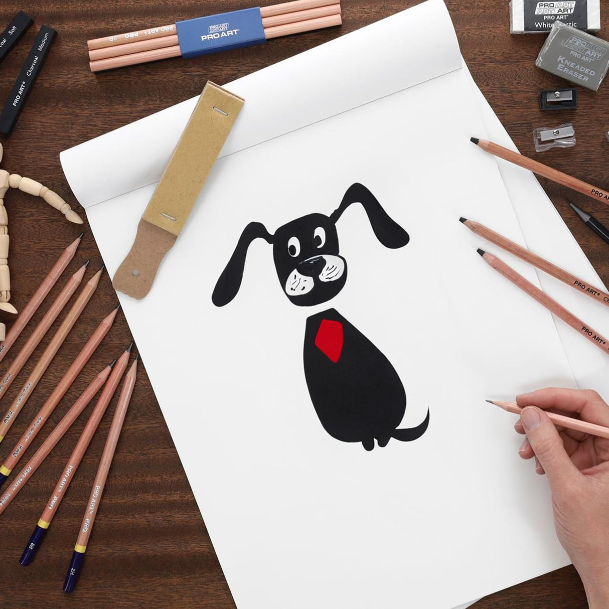 PRO ART Charcoal Pencil Set, 4 Count (Pack of 1) PRO ART