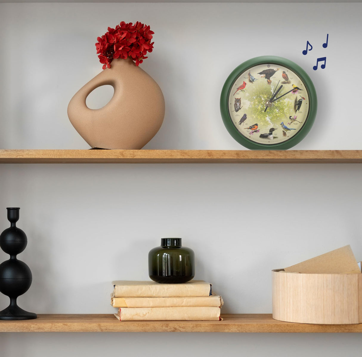Mark Feldstein Limited Edition 20th Anniversary Singing Bird Wall/Desk Clock, 8 Inch Mark Feldstein & Associates