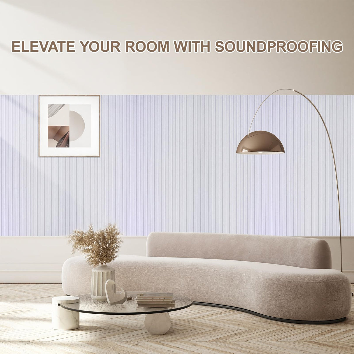 10Pack Large Acoustic Panels, 48x24x0.4 inch Sound Proof Panels for Walls, Self-Adhesive Sound Dampening Wall Panels, Noise Absorbing Decorative Wall Panels, Wall Noise Blocker for Home Studio (Grey) Lakexus