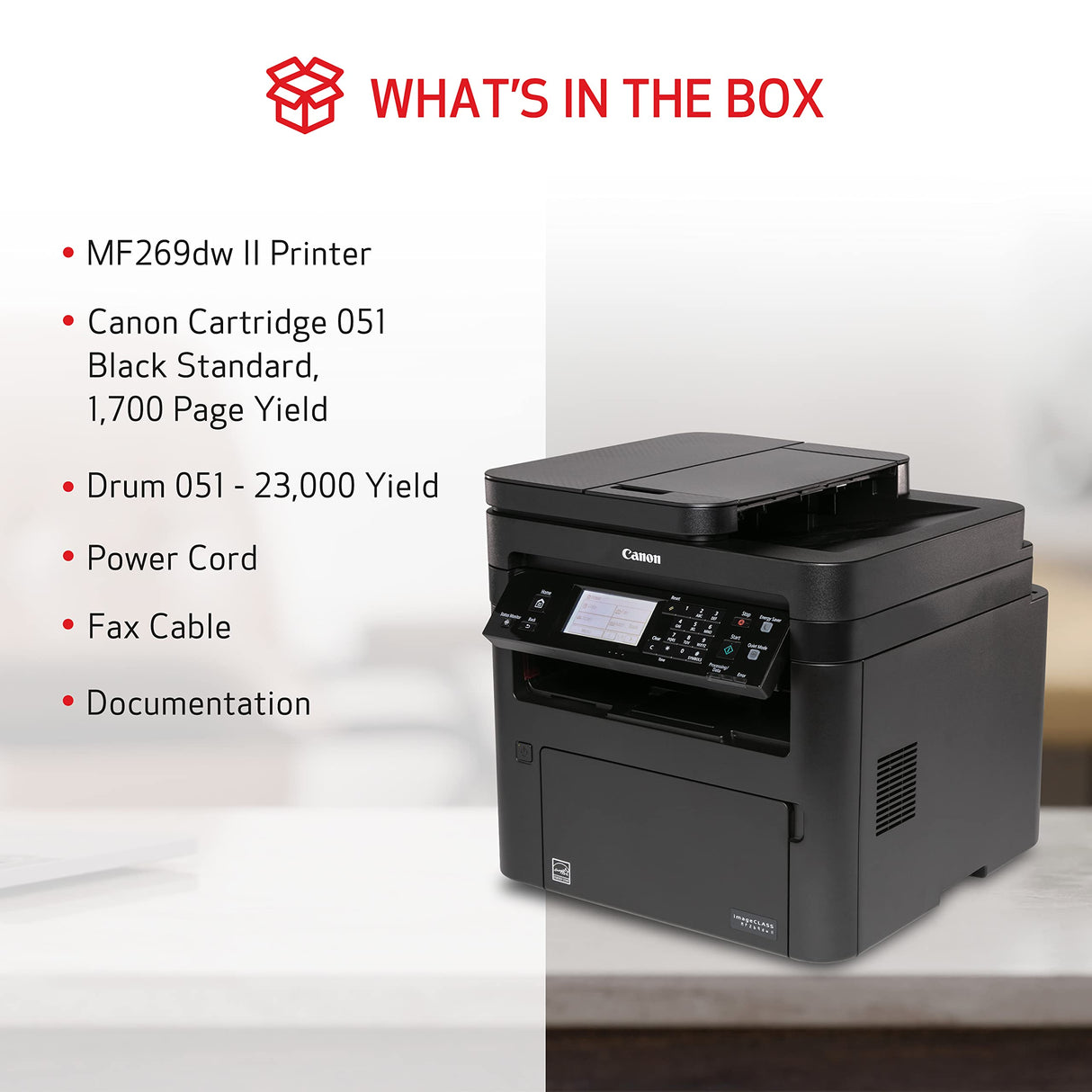 Canon imageCLASS MF269dw II - Print, Copy, Scan, Fax, Wireless, 2-Sided Laser Printer with Auto Document Feeder, Works with Alexa Canon