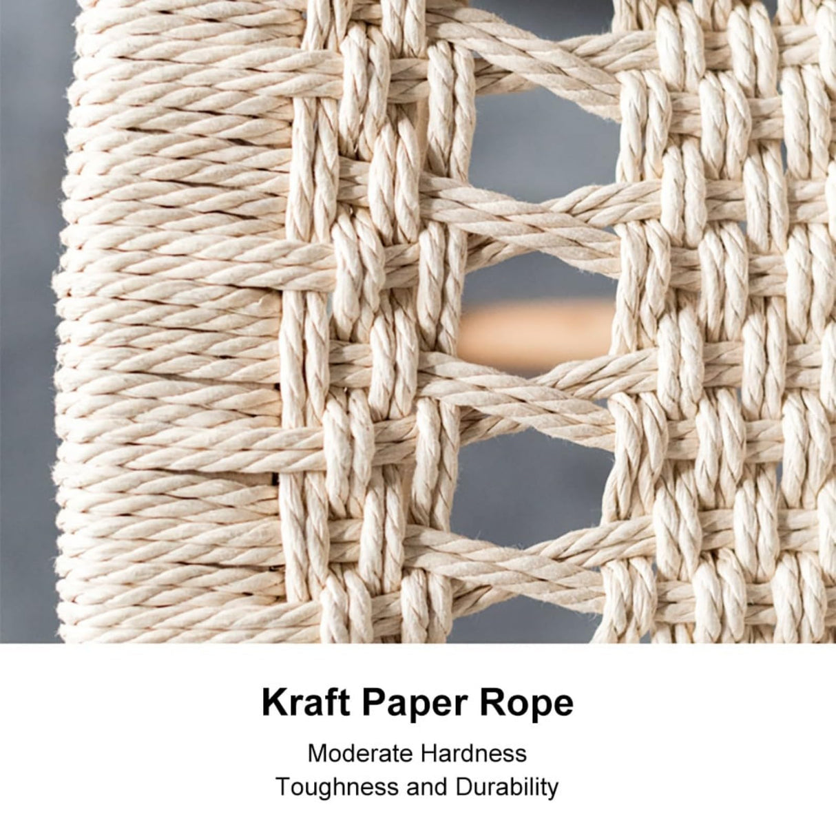 homary Natural Ash Wood Stool Ottoman Hand-Woven Foot Stool, Entryway Bench for Living Room & Bedroom, Comfortable Functional Seating homary