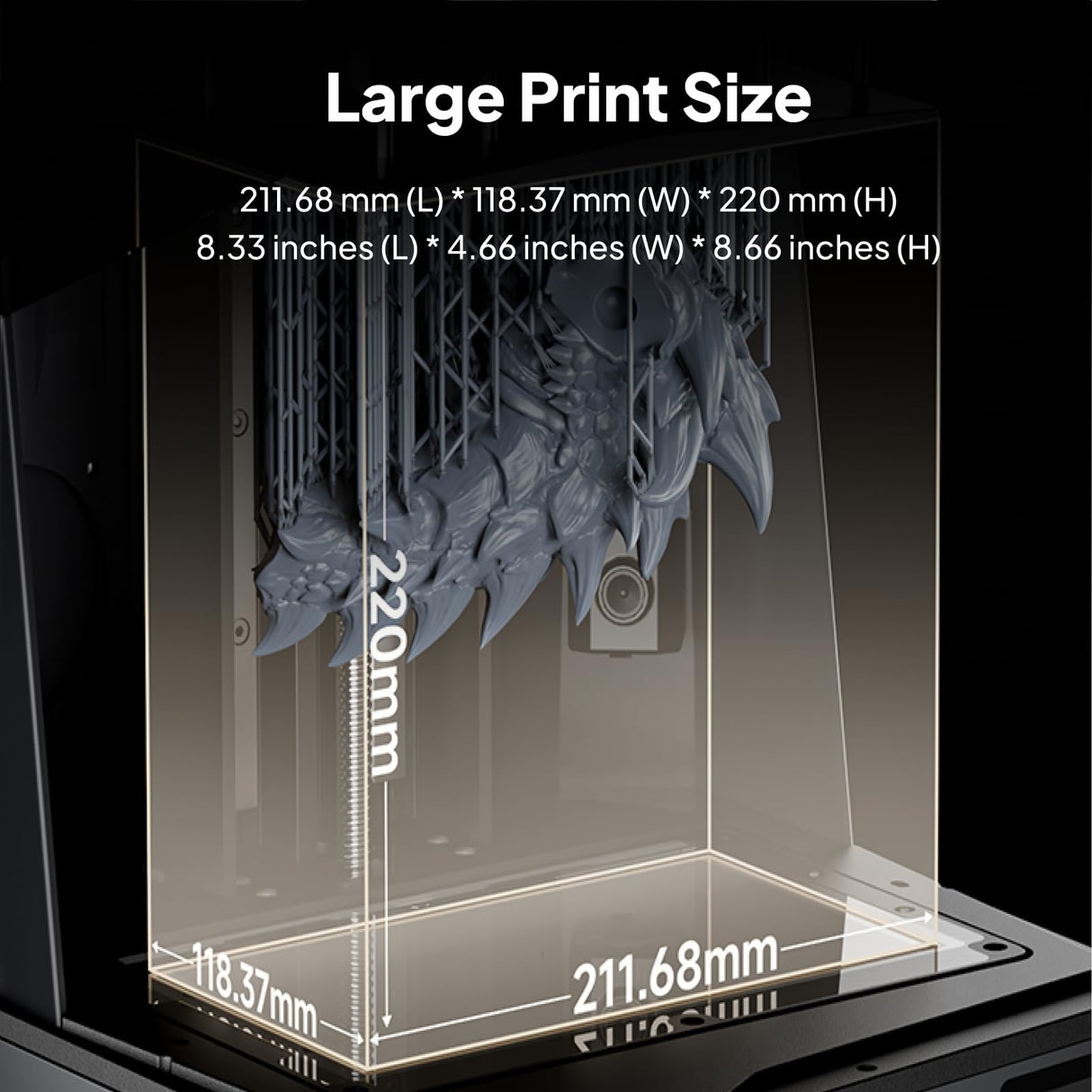 ELEGOO Saturn 4 Ultra 16K Resin 3D Printer MSLA, Smart Tank Heater, High Printing Speed to 150mm/h, AI Camera with Light, Built-in Wi-Fi, Large Print Size 211.68×118.37×220mm³ ELEGOO