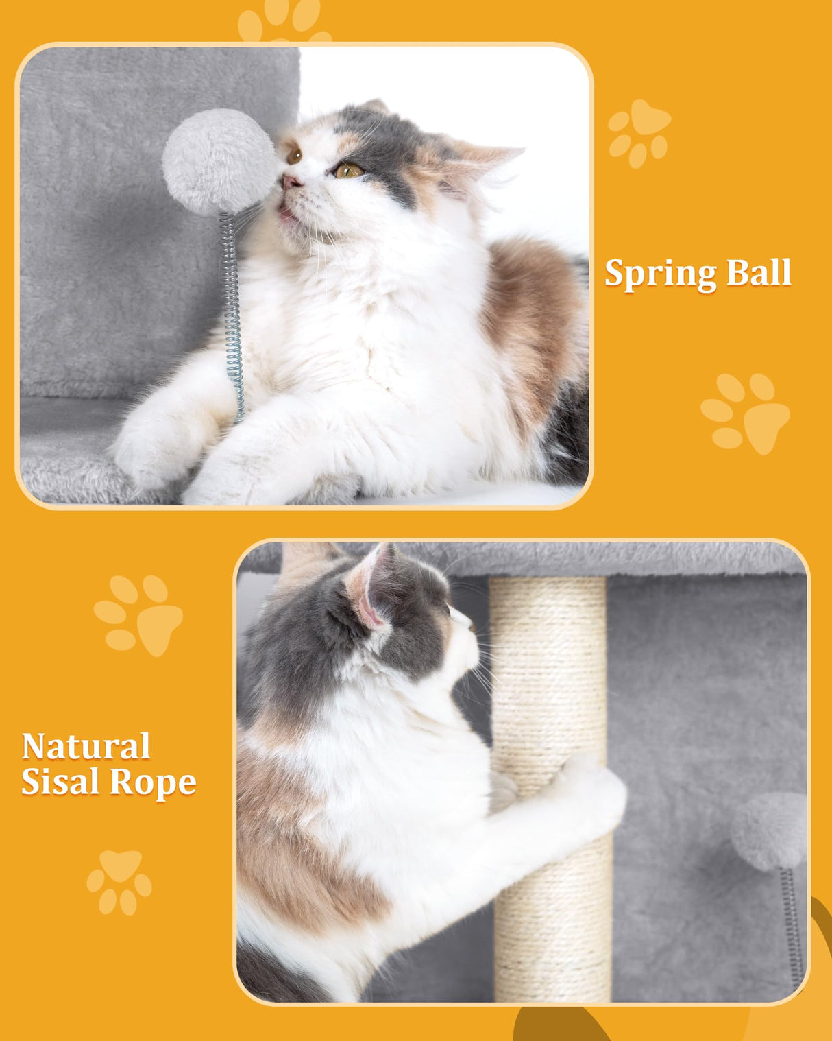 Aechonow Cat Tree Tower for Large Cat, Cat Bed House with Large Perch for Adult Cats, 20 * 16.5 Inch Big Platform for Indoor with Super Cozy Mat, Large Condo with Scratching Post, Light Gray Aechonow