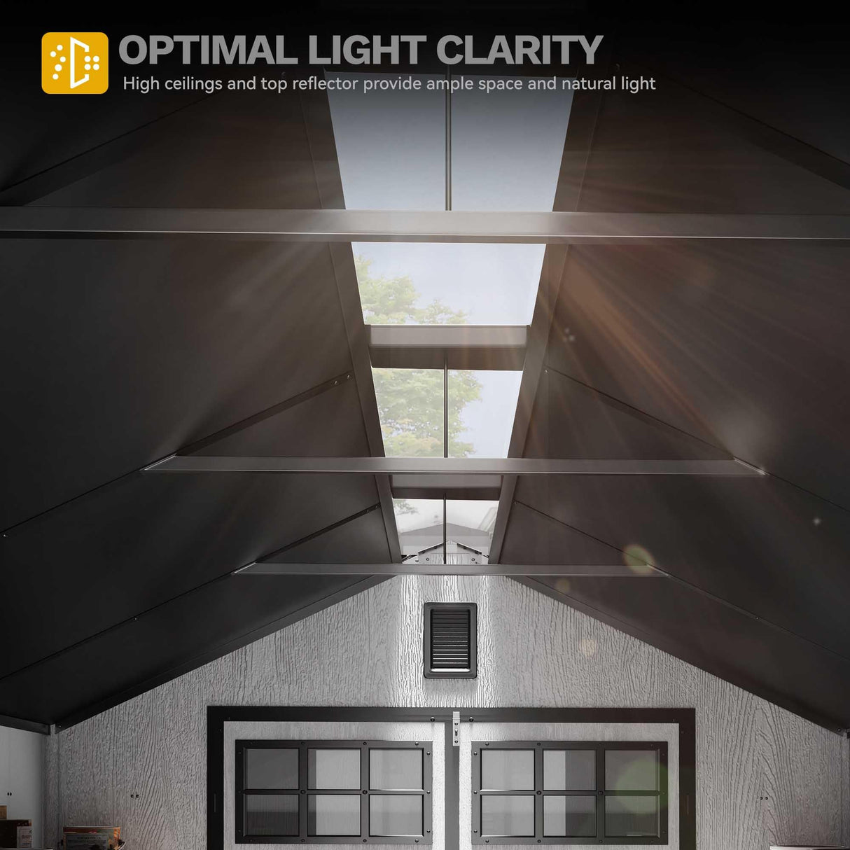 DWVO 8x10 FT Outdoor Storage Shed, 544 cuft Plastic Storage Shed with Floor & Lockable Door, All-Weather Tool Garden Shed with Window & Vent for Patio Furniture, Lawn Mower, Pool Supplies, Dark Gray DWVO