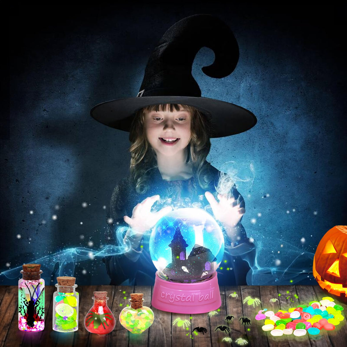 FAMOPLAY Mystery Potion Kit for Kids, Magic Mix Kit 18 Bottles, Witch Potion Making Kit, Magic Crystal Castlel, Halloween Decorations Birthday Gifts Toys for Boys and Girls Age 6 7 8 9 10+ FAMOPLAY