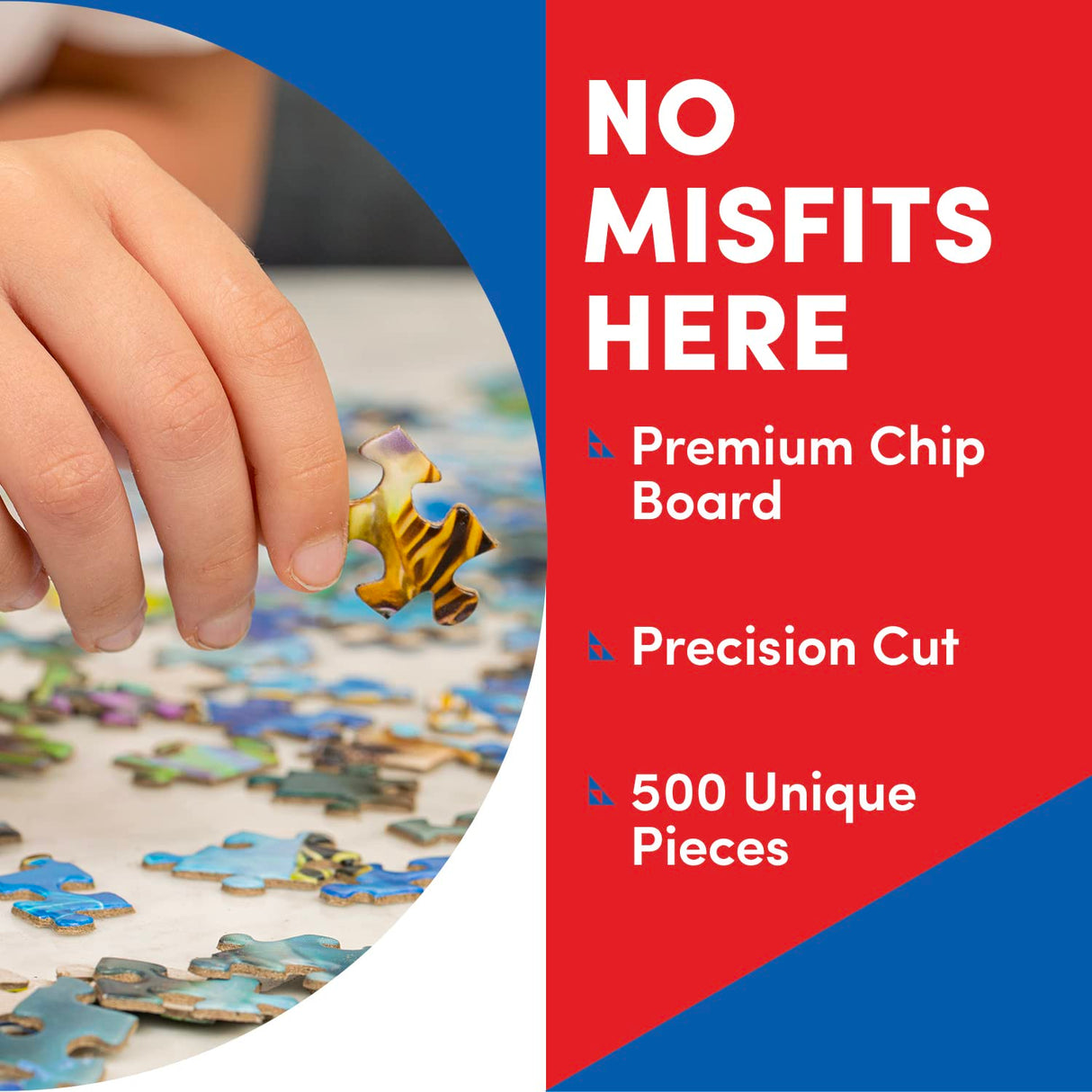 A Broader View Wild Animals Round Table Puzzle - 500 Pieces, Jigsaw Puzzles For Adults & Kids, Suitable For Groups Of 2 Or More, Everyone Gets The Best Seat At The Table, Incl. 12x12” Poster A Broader View