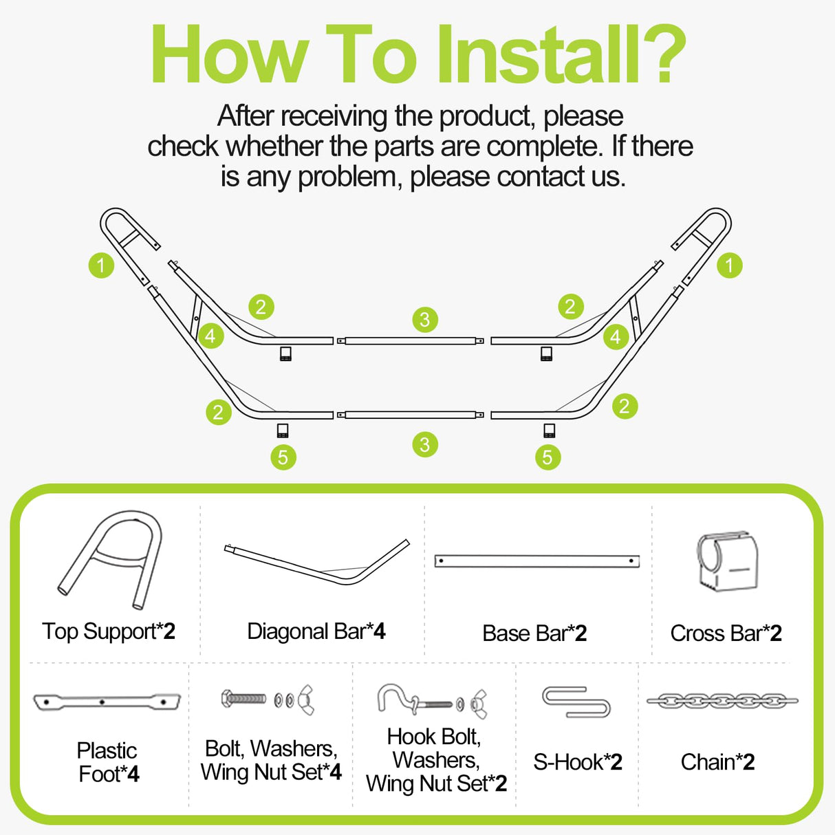 UEAKPIC Duble Heavy Duty Steel Hammock Stand Only, 550 Pound Capacity, Portable, Easy Assembly, Adjustable for Indoor, Yard, Caping, or Outdoor, Patio UEAKPIC